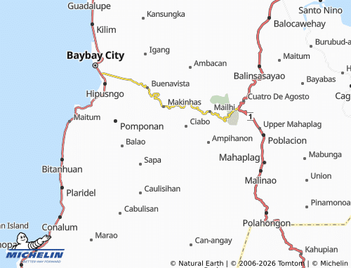 MICHELIN Maypatag map - ViaMichelin