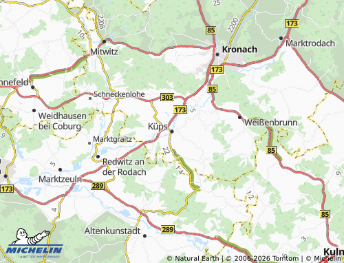 Mapa MICHELIN Küps - ViaMichelin