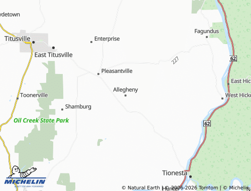 Carte MICHELIN Allegheny - ViaMichelin