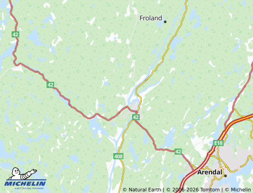 Kaart MICHELIN Mjølhus - ViaMichelin