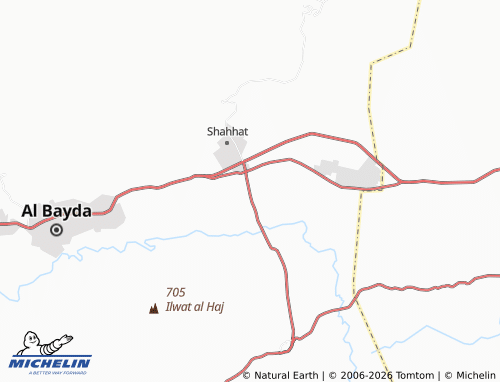 MICHELIN Shahat map - ViaMichelin