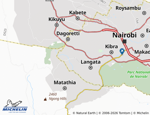 Mappa MICHELIN Karen - ViaMichelin
