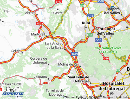 Carte MICHELIN Sant Andreu de la Barca - ViaMichelin
