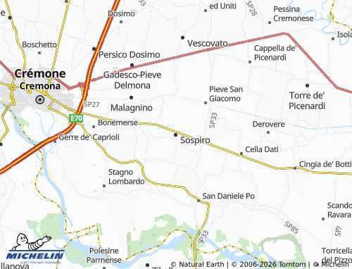 MICHELIN Sospiro map - ViaMichelin
