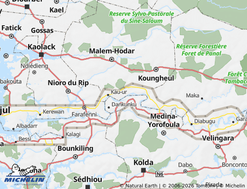 Mappa MICHELIN Nianija - ViaMichelin