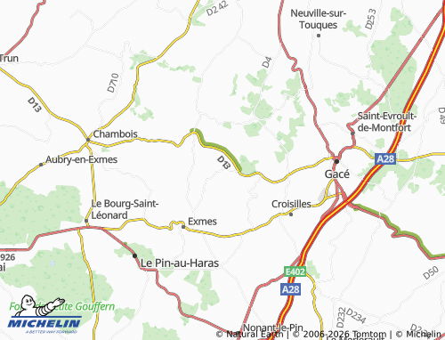 MICHELIN Avernes-sous-Exmes map - ViaMichelin