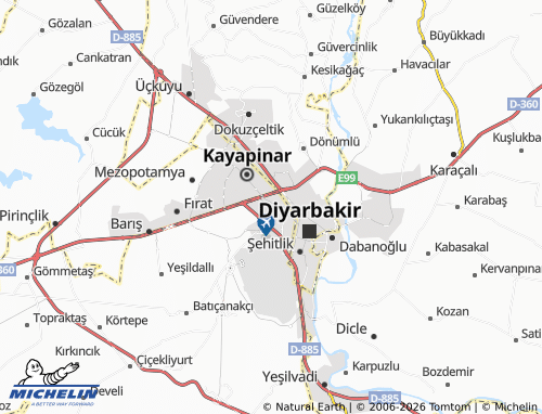 MICHELIN Mevlana Halit map - ViaMichelin