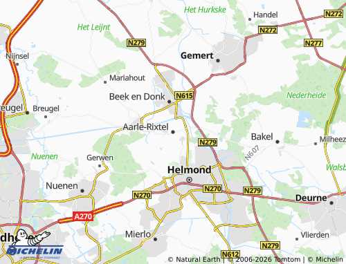 MICHELIN Aarle-Rixtel map - ViaMichelin