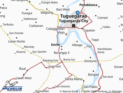 MICHELIN Enrile map - ViaMichelin