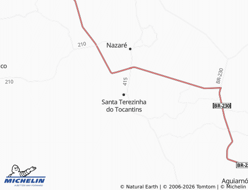 Mappa MICHELIN Santa Terezinha do Tocantins - ViaMichelin