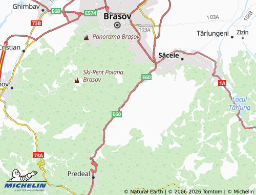 MICHELIN Timișu De Jos map - ViaMichelin