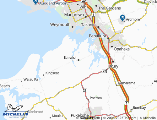 MICHELIN Karaka map - ViaMichelin