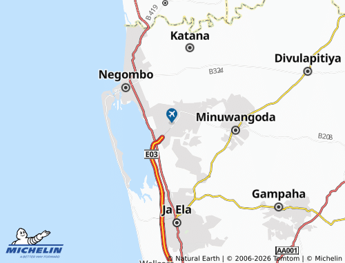 Mappa MICHELIN Evariwatta - ViaMichelin
