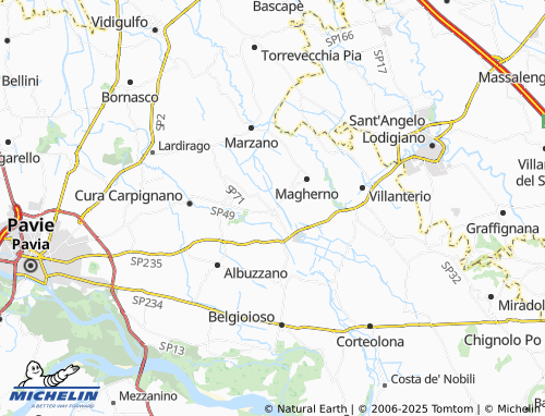 MICHELIN Vistarino map - ViaMichelin