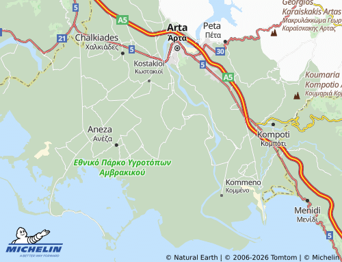 MICHELIN Kalomodia map - ViaMichelin