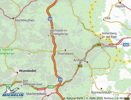 MICHELIN Thiersheim map - ViaMichelin