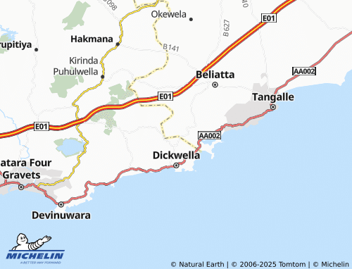 MICHELIN Galagama East map - ViaMichelin