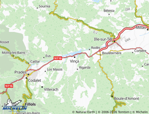 MICHELIN Vinça map - ViaMichelin