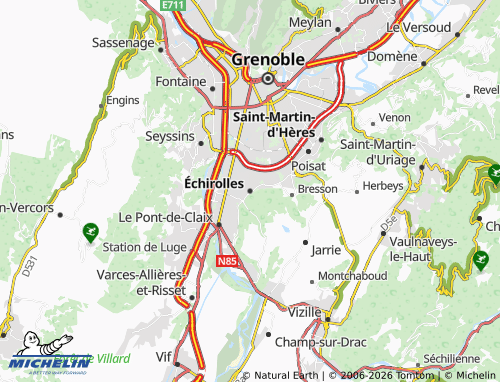 Kaart MICHELIN Échirolles - ViaMichelin