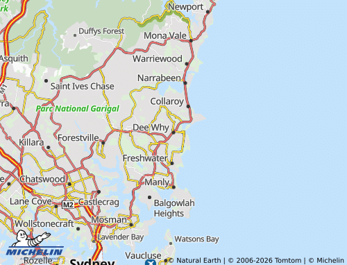 Mapa MICHELIN Dee Why - ViaMichelin