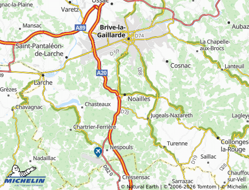 Kaart MICHELIN Noailles - ViaMichelin