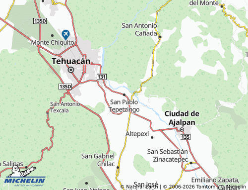 Mapa MICHELIN San Pablo Tepetzingo - ViaMichelin
