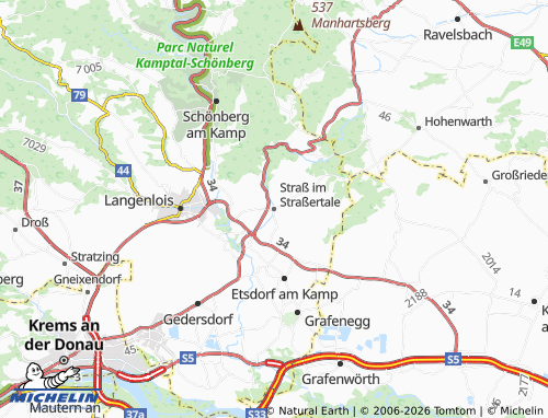 MICHELIN Straß im Straßertale map - ViaMichelin