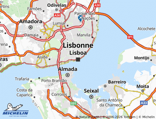MICHELIN Lisbon map - ViaMichelin