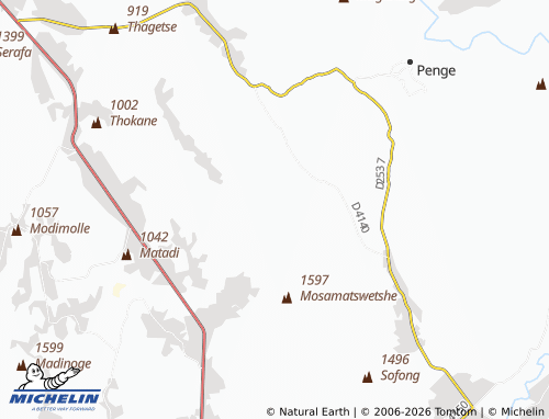 MICHELIN-Landkarte Ga-Makofane - ViaMichelin
