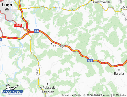 MICHELIN-Landkarte Gomeán - ViaMichelin
