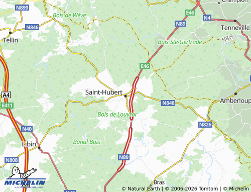 Kaart MICHELIN Saint-Hubert - ViaMichelin
