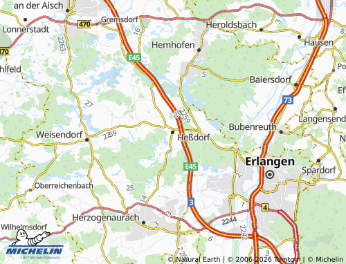 MICHELIN Heßdorf map - ViaMichelin