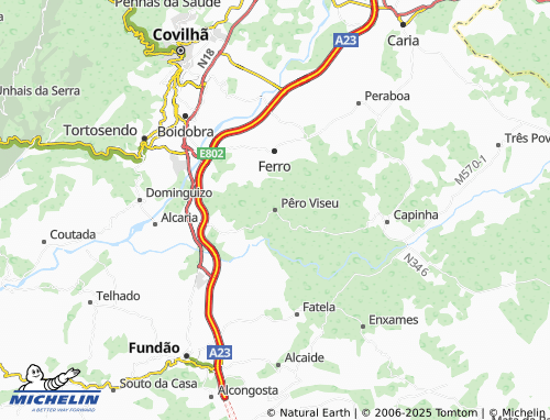 MICHELIN Pêro Viseu map - ViaMichelin