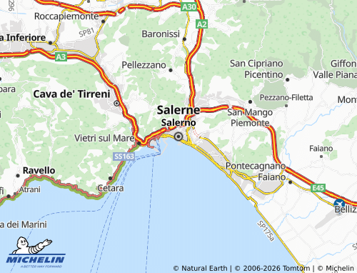 MICHELIN-Landkarte Salerno - ViaMichelin