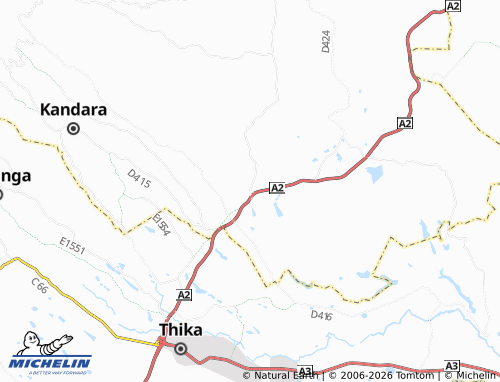 MICHELIN Katibanga map - ViaMichelin