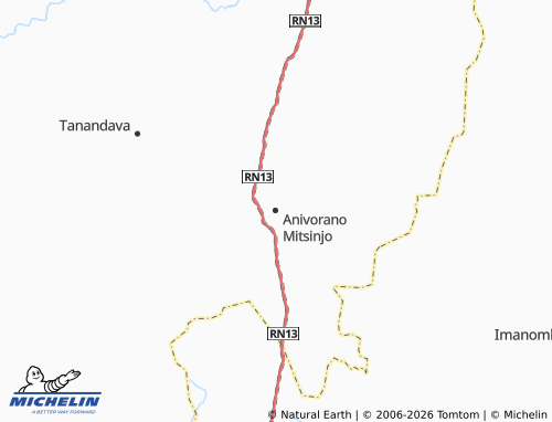 Mappa MICHELIN Anivorano Mitsinjo - ViaMichelin