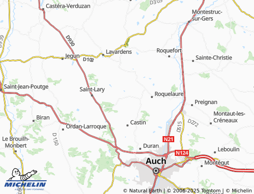 MICHELIN Castillon-Massas map - ViaMichelin