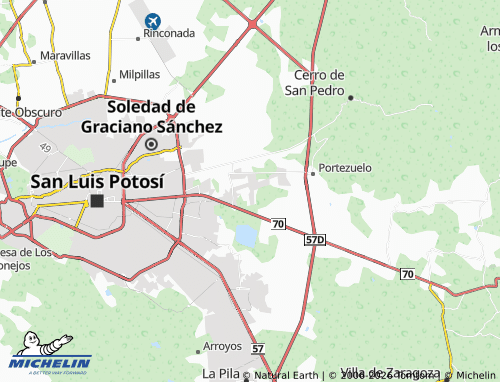 Kaart MICHELIN Real del Potosí - ViaMichelin