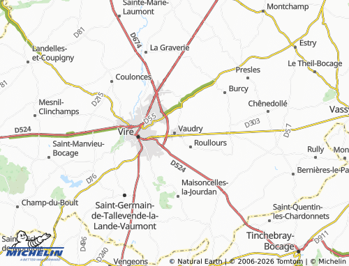 MICHELIN Vaudry map - ViaMichelin