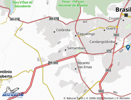 Carte MICHELIN Samambaia - ViaMichelin