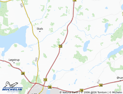 Mapa MICHELIN Løvel - ViaMichelin
