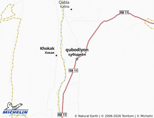 Mappa MICHELIN qubodiyon - ViaMichelin