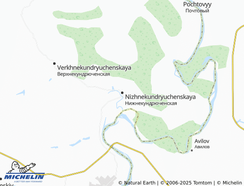 MICHELIN Nizhnekundryuchenskaya map - ViaMichelin