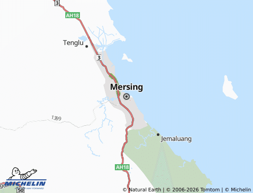 MICHELIN-Landkarte Mersing - ViaMichelin