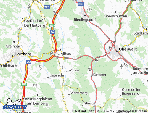MICHELIN-Landkarte Unterbergen - ViaMichelin