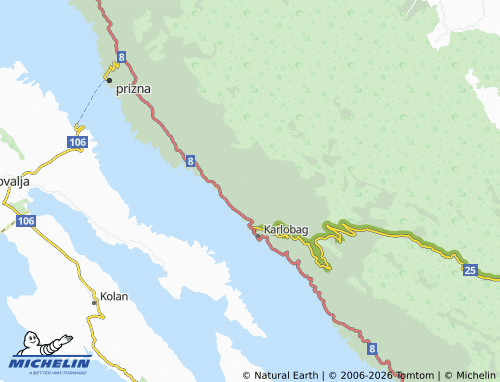 Mapa MICHELIN Staništa - ViaMichelin
