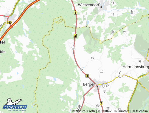 Carte MICHELIN Wardböhmen - ViaMichelin
