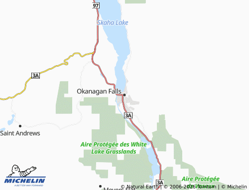 Kaart MICHELIN Okanagan Falls - ViaMichelin