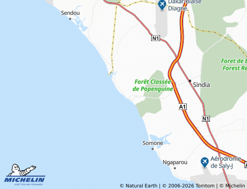 MICHELIN Ndéyane map - ViaMichelin
