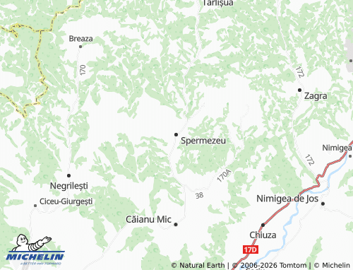 MICHELIN Spermezeu map - ViaMichelin